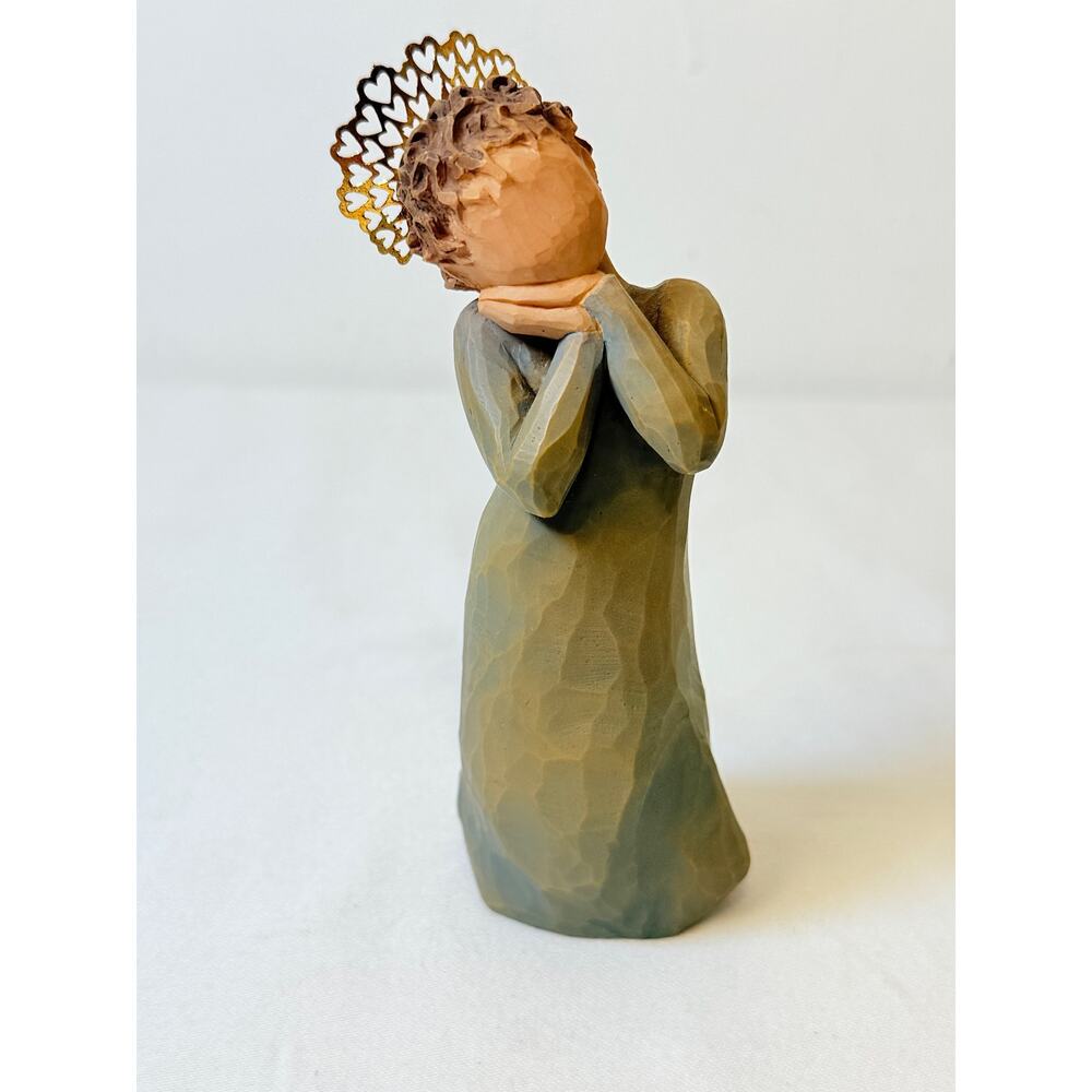 Demdaco Willow Tree Women Figurine 7in Heart Resin Beige Gold